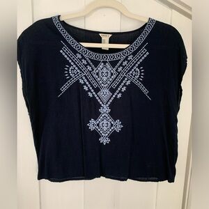 Forever 21 Dark Blue Top Medium
